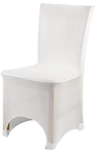 Covering All Occasions Spandex Chair Covers Dining Chair Slipcover Removable Elasticated Stretchy Chair Protector Slipcovers for Birthday Wedding Banquet Party Supplies Decoration, White, 6pcs