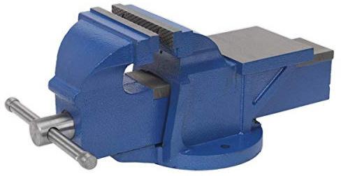 Sealey Fixed Base Professional Heavy-Duty Vice, 150mm, Blue - CV150XT