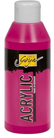 KREUL 84209 - Solo Goya Acrylic magenta, 250 ml Flasche, cremige vielseitig einsetzbare Acrylfarbe in Studienqualität, auf Wasserbasis, schnell und matt trocknend, gut deckend, wasserfest