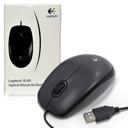 Logitech 910-003357 - B100 Black Optical Mouse for Business