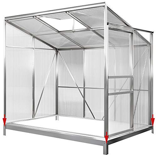 Deuba Base per Serra Zincata 190x122 cm Fondamenta Telaio in Acciaio Incluso Materiale di Montaggio