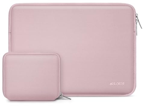 MOSISO Laptop Case 13 inch, 13 inch Laptop Sleeve Bag Compatible with MacBook Air M5 M4 M3 M2 M1 2026-2018 / Neo A18 chip/Pro 13 M2 M1, Neoprene Computer Sleeve Bag with Small Case, Baby Pink