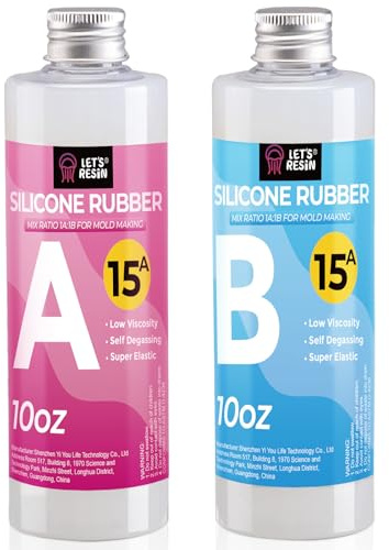 ET'S RESIN 580g Flüssiges Silikon Kautschuk | Lichtdurchlässiger Abformsilikon, 1: 1 Verhältnis Mischungsverhältnis Silikon für Silikonformen, Harzformen, Kerzenformen