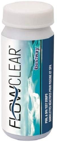 Bestway 58142 - Strisce 3 in 1 per test di cloro, pH e alcalinità, 50 strisce