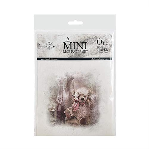 ITD Collection - Mini Reispapier Kreatives Set 14,8 x 14,8 cm (6 Blätter), Decoupage Reispapiere für Basteln, Papier zum Dekoration, Mehrfarbig (RSM024), Scottish style