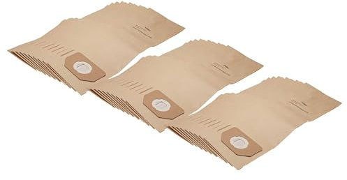 vhbw 30x Sacs compatible avec Rowenta RU 520 S | RU 521, Vorace, RU 30-46, RU 300-399, RU 461 aspirateur - 30cm x 17,5cm marron