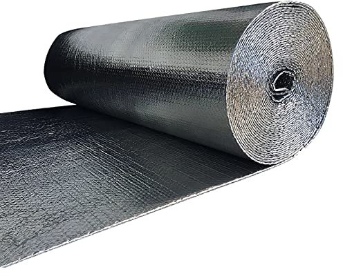 Yimihua Dämmfolie Dach Isolierfolie Doppelte Selbstklebend Alu-Luftpolsterfolie Dachisolierung Isolierungsfolie Wärmehaltung isoliermatte Isolierung Isoliertapete(Size:1x30m/3.2x98.4ft)