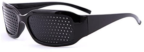 AnsonBoy Schwarz Neutral Vision Care Needle Eye Übungsbrille Lochbrille Sehverbesserung