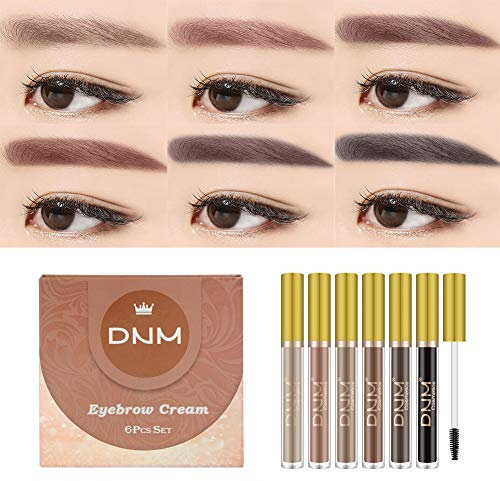 6 couleurs Gel teinté sourcil teinture imperméable sourcil Gel crème pour longue durée blond clair brun doux sourcils teintés noir Kit Mascara(B)