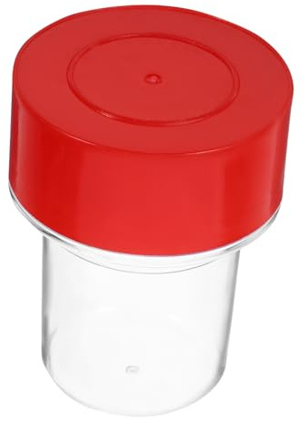 Rote Stempelbox aus Kunststoff, Runde Aufbewahrungsbox | Stempelhalter, Leere Stempelbox, Siegelbox, Halter, Stempelbox aus Kunststoff