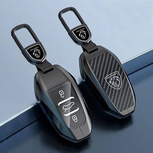 VODHXA Autoschlüssel Hülle für Peugeot 5008 4008 3008 2008 408 508L 301, Schlüsselschutz Fob Abdeckung Zubehör, B