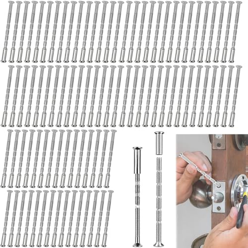 MUXHEL 100Set/200PCS Door Handle Screws M3 Door Handle Bolt Through Fixings M3 Door Handle Fixing Screws for Door Handles Cabinet Drawers