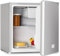 KLARSTEIN Mini Bar, Mini Nevera, Frigorífico, 46L, 47x49.5x44.4 cm, Silencioso, Estante, Compartimento de almacenaje en la puerta, 1 Botellero, Adj. Temperatura, plata