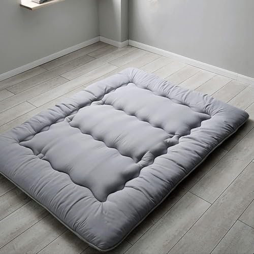 Generisch Matratze Futon-Matratze – japanischer Futon vollständig zusammenklappbare Einzel- und Doppel-Rollmatratze Tatami-Matte tragbares Schlafsofa Gäste-Bodenmatratze (Farbe: Blau Größe: