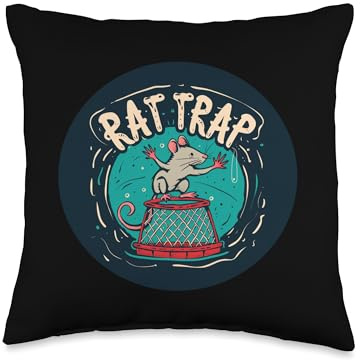 Funny Rat with Trap Costume for Boys and Girls Throw Pillow