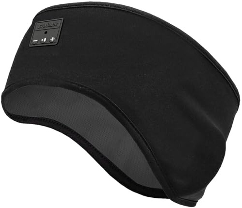 auvisio Stirnband Kopfhörer: 4in1-Schlafkopfhörer, Augenmaske, Stirnband & Freisprecher, Bluetooth (Kopfhörer zum Schlafen, Bluetooth, Herren)
