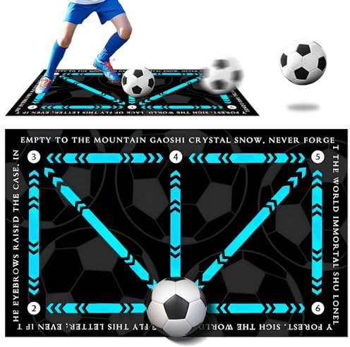 Fußballmatte – Rutschfeste Stoßdämpfende Trainingsmatte, für Fußball-Training, Turnmatte für Alle Altersgruppen, Ideal als Fußball Trainingszubehör (60 * 90cm)