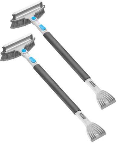 Teleskop Auto Schneebesen & Eiskratzer & Schneeschaufel mit ausziehbarem Stiel