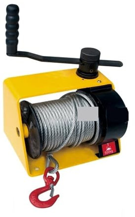 Handwinde, 250 kg, Turbo-Stangen-Handwinde mit selbstsichernder, robuster Hebe- und Zugwinde, manuelle Ankerwinde für Autoanhänger zum Abschleppen von Anhängern, Booten oder Geländefahrzeugen (250 k