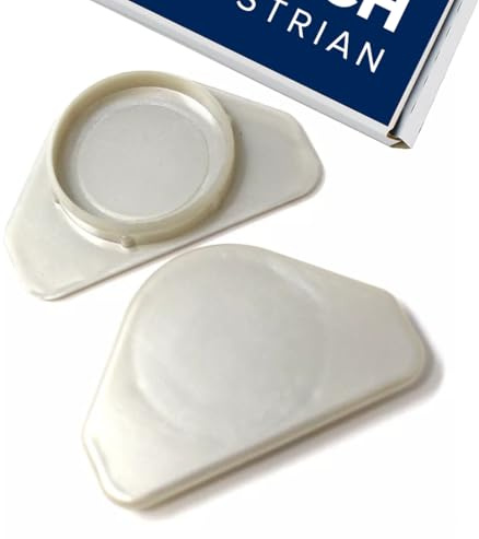 Silver Winged Hinge Hole Cover Caps 35mm - Kitchen Cabinets/Cupboard Doors (4)