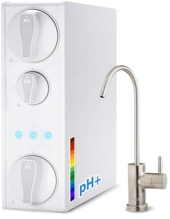 iSpring RO500AK-BN Reverse Osmosis Water Filter, NSF 58 Certified, 500 GPD | Tankless Under Sink RO System, Natural pH Alkaline Remineralization, 2:1 Pure to Drain Ratio, Brushed Nickel Faucet