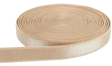 LKXHarleya Bandas elásticas de Goma, 6 mm x 10 m, Banda elástica de Nailon para cinturillas de Ropa Interior (Accesorios de Costura DIY), Color Rosa Carne