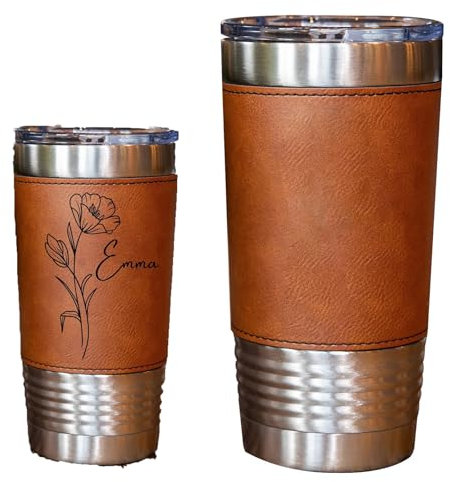 Gobelet isotherme personnalisé de 591 ml en acier inoxydable avec texte, tasse à café de voyage personnalisée, tasse à eau personnalisée, tasse de voiture, cadeau pour homme et femme
