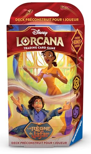 Ravensburger Disney Lorcana TCG: Deck preconstruido 1 jugador El reino de Jafar - Tiana & Bruno, desde 8 años