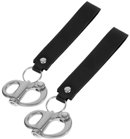 SMASOLO 2pcs Stainless Steel Snap Hook Swivel Eye Shackle with Quick Release Mechanism for Belts Backpacks and More Grade Fixed Lanyard for Versatile Applications