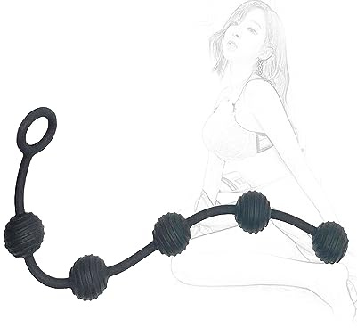 TRQOYTU Plug Anale, Palline Anali, Plug Anale In Silicone Con Anello Di Trazione, 5 Palline, Catena Anale, Perline, Espansore, Dildo, Giochi Per Adulti, Giocattolo Erotico