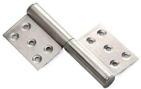 Bisagra de puerta grande y pesada de 5 pulgadas, bisagras de hierro de bandera desmontables más gruesas x3