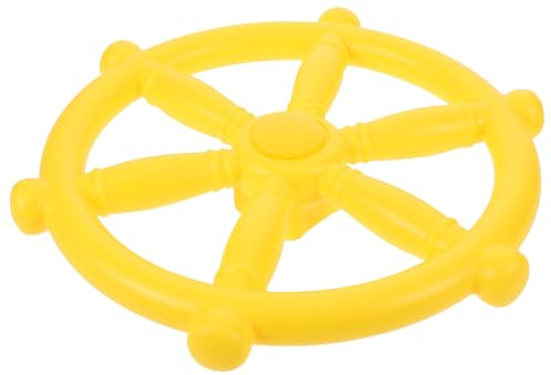 Warmhm Pirate Ship Steering Wheel for Plastic Swing Wheel Attachment for Outdoor Playhouses Treehouses and Backyard Playgrounds Weather-resistant Interactive Playground Accessory