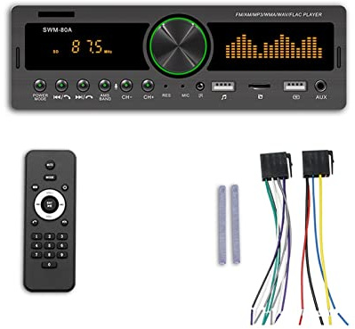 BGAZA Auto de Auto Digital Digital Bluetooth Carro Libre Mp3 Jugador estéreo 60WX4 FM Kit de Audio USB/SD 3. 5 mm Aux Admitir el buscador Bluetooth(BT Finder Radio)