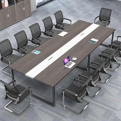 Moderner großer Konferenztisch – kratzfester Besprechungstisch mit Metall, Farben für Büro, Sitzungssaal, Trainingsraum und Zusammenarbeit (Stühle nicht inc...