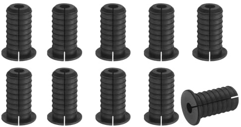 QUARKZMAN 10Pcs Passacavi Da Parete 3/4 Di Pollice 19mm In Silicone Antiscivolo Per Cavi Kit Di Instradamento Cavi Ethernet Passacavi Da Parete Nero