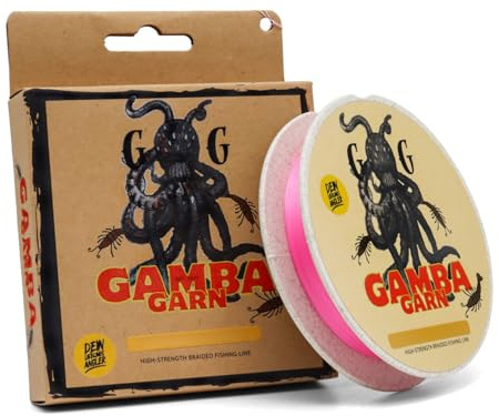 Dein Lieblingsangler DLA Gamba Garn – 8-Fach Geflochtene Angelschnur – Graffiti Ghost Pink – 350m – Nahezu unsichtbar unter Wasser – Hohe Tragkraft & Butterweich – 0,12mm bis 0,30mm
