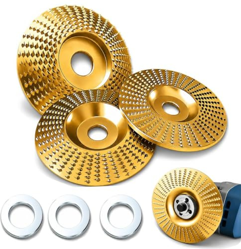 ZUMME 125mm Disco abrasivo al carburo di tungsteno. Disco legno per smerigliatrice angolare – extra affilato, durevole, levigare scolpire modellare rimuovere vernice radici (3 set misto)