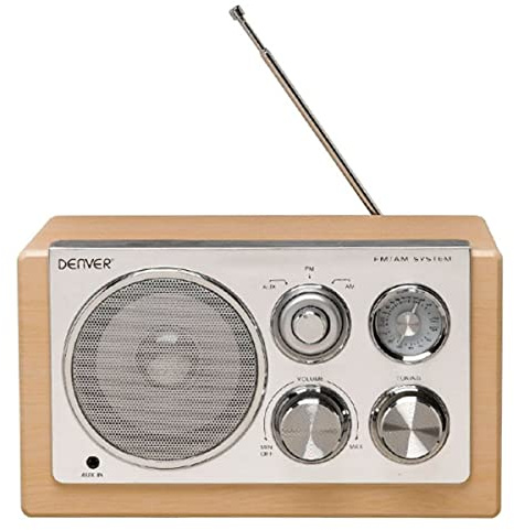 Denver 12213480 Smart Design AM/FM Radio Holz