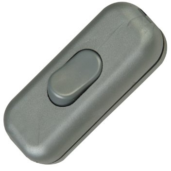 Kopp 193620087 Schnurzwischenschalter, 2-polig, 250 V, 10 A, Silber
