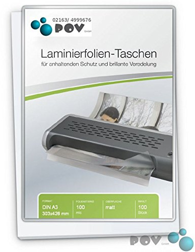 POV® Laminierfolien A3 (303 x 426 mm), 2 x 100 mic, matt, Verpackungseinheit: 100 Stück
