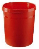 HAN Papierkorb GRIP, 18 Liter, rund, 2 Griffmulden, extra stabil, rot