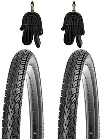 Kujo 2er Set 20 Zoll Fahrradreifen inkl. Schläuche mit Dunlopventilen, 20x1.75 Zoll, 47-406