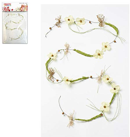 CREATIV DISCOUNT Deko Blütengirlande 1,5m, Natur