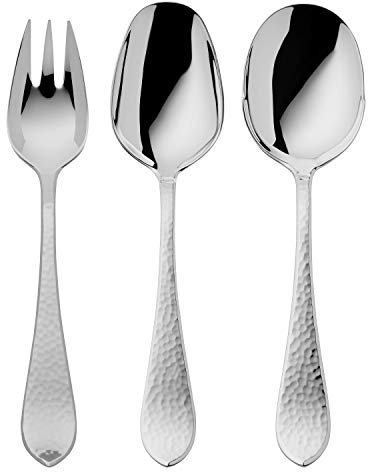 Robbe & Berking Martelé 3 pcs. Couverts à légumes (plaqué Argent Massif 150 g)