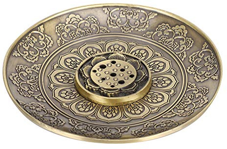 Weihrauchhalter Bronze Weihrauchbrenner Teller Blume Runde Weihrauch Stick Halter Weihrauchbrenner Aschefänger Home Decoration Tool