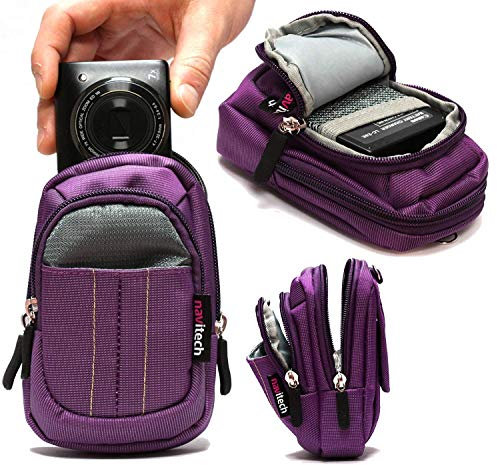 Navitech Purple Digital Camera Case Compatible with Panasonic Lumix DMC-TZ70 Compact Camera