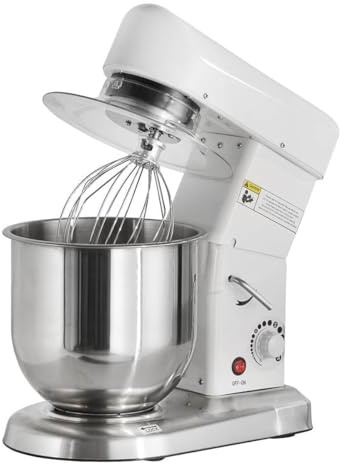 GastroHero Planetenrührwerk 7L I Teigknetmaschine für 750g Teig I Gastronomie Teigrühmaschine mit Edelstahlkessel I Knetmaschine Pizza mit 302 U/min