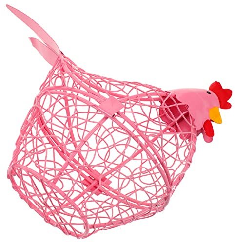 PRETYZOOM Hen Shape Egg Basket Decorative Kitchen Storage Basket for Desktop Needs for Novelty Egg Holder Storage Home