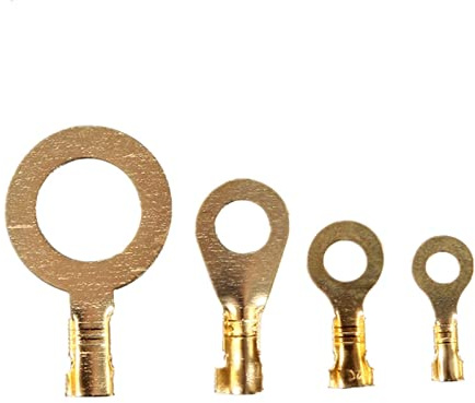 GSGC 100PCS M3/M4/M5/M6/M8/M10 Ring Lugs Ring Eyes Copper Crimp Terminals Cable Lug Wire Connector Non Insulated Diy Kit (Color : M3)