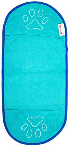 Pastaclean® Hundehandtuch (Türkis) Handtuch für Hunde - EXTRA Groß - Super saugstark und kuschelig weich, Einfaches abtrocknen mit Massageeffekt